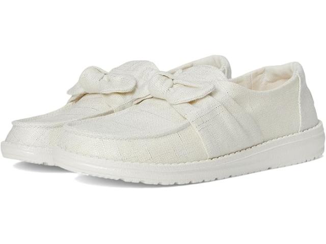 (取寄) ヘイ デュード レディース ウェンディ ボウ シマー Hey Dude women Wendy Bow Shimmer llic Silver