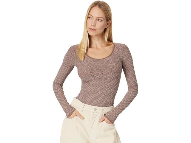 (取寄) フリーピープル レディース ラブ レター ロング スリーブ Free People women Free People Love Letter Long Sleeve Shaved Chocolateの通販は