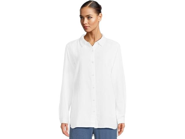 (取寄) モッドオードック レディース ロング スリーブ ボタン アップ チュニック Mod-o-doc women Long Sleeve Button Up Tunic White