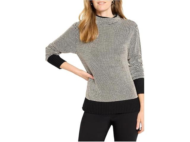 (取寄) ニックゾー レディース ファンネル ネック ピクセル ニット セーター NIC+ZOE women Funnel Neck Pixel Knit Sweater Black Multi