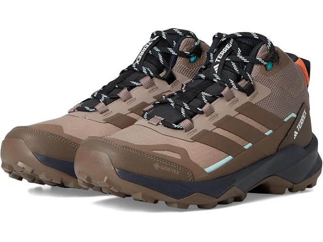 (取寄) アディダス アウトドア レディース テレックス スカイチェイサー ミッド トップ ゴア-テックス ハイキング シューズ adidas Outdoor women Terrex Skychaser Ax5 Mid Top GORE-TEX Hiking Shoes Trace Brown/Earth Strata/Semi Impact Orange