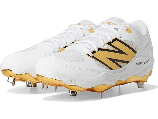 (取寄) ニューバランス メンズ フレッシュ フォーム X ベースボール クリーツ New Balance men Fresh Foam X 3000v7 Baseball Cleats White/llic Gold