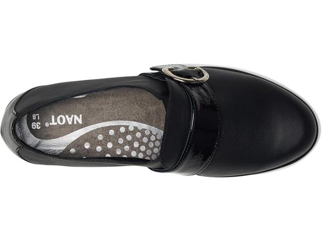 (取寄) ナオト レディース  Naot women Naot Viscol Jet Black Leather/Black Crinkle Patent Leather 取寄) ナオト レディース Naot women Naot Viscol Jet Black Leather