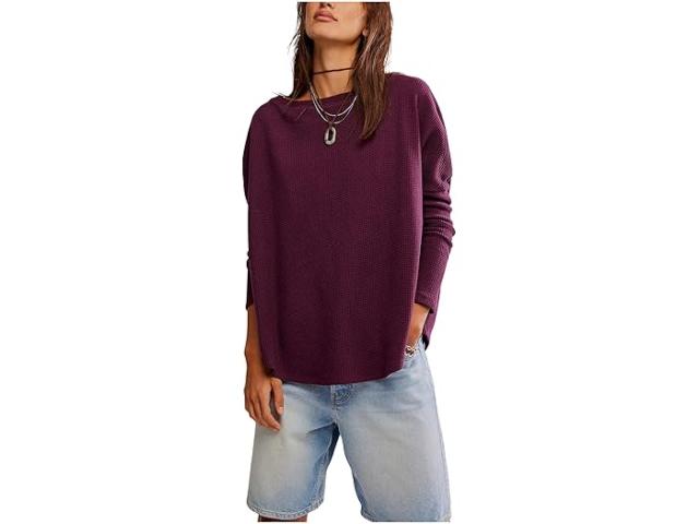 (取寄) フリーピープル レディース ラテ ブルース サーマル ソリッド Free People women Latte Blues Thermal Solid Chocolate Grape