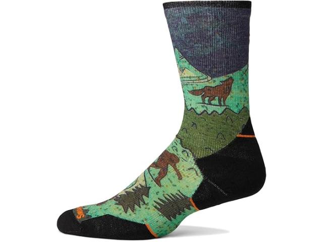 (取寄) スマートウール メンズ トレイル ラン ターゲッティド クッション プリント クルー ソックス Smartwool men Trail Run Targeted Cushion Neature Print Crew Socks Twilight Blue
