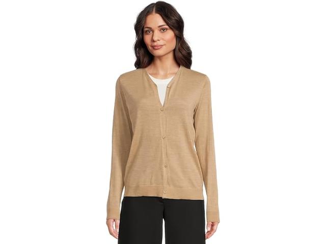 (取寄) アイリーン フィッシャー レディース スーパー ファイン メリノ V-ネック カーディガン Eileen Fisher women Super Fine Merino V-neck Cardigan Biscuit