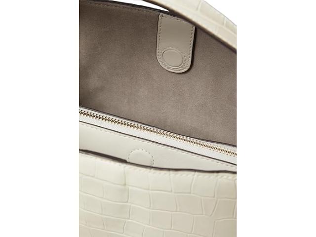 (取寄) ケイトスペード レディース ノット クロコ エンボス レザー ミディアム クロスボディ トート Kate Spade New York women Kate Spade New York Knott Croc Embossed Leather Medium Crossbody Tote Halo Whiteの通販は