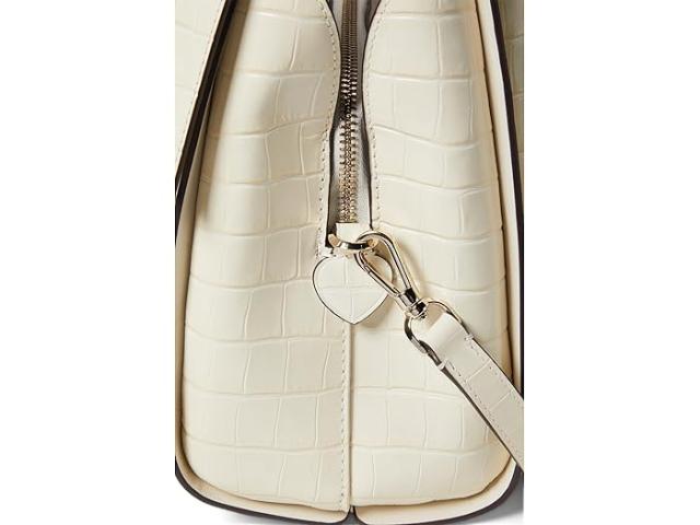 (取寄) ケイトスペード レディース ノット クロコ エンボス レザー ミディアム クロスボディ トート Kate Spade New York women Kate Spade New York Knott Croc Embossed Leather Medium Crossbody Tote Halo Whiteの通販は