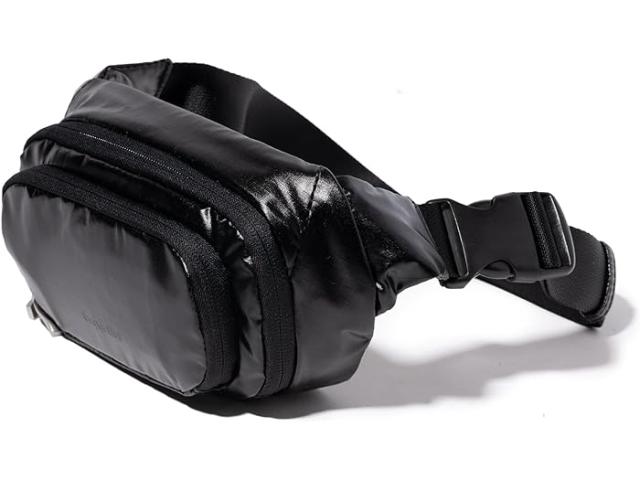 (取寄) バッガリーニ レディース オン ザ ゴー ベルト バッグ ウェスト パック Baggallini women Baggallini On The Go Belt Bag Waist Pack Black Gloss Ripstop