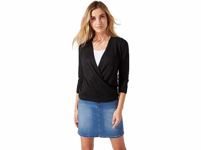 (取寄) トミーバハマ レディース アディソン リネン レーヨン カーディガン Tommy Bahama women Tommy Bahama Addison Linen Rayon Cardigan Blackの通販は