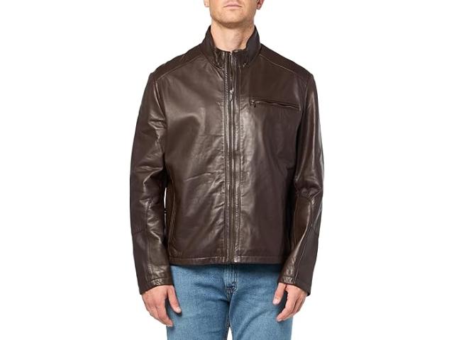 (取寄) コールハーン メンズ スムース ラム ジャケット Cole Haan men Smooth Lamb Jacket Java