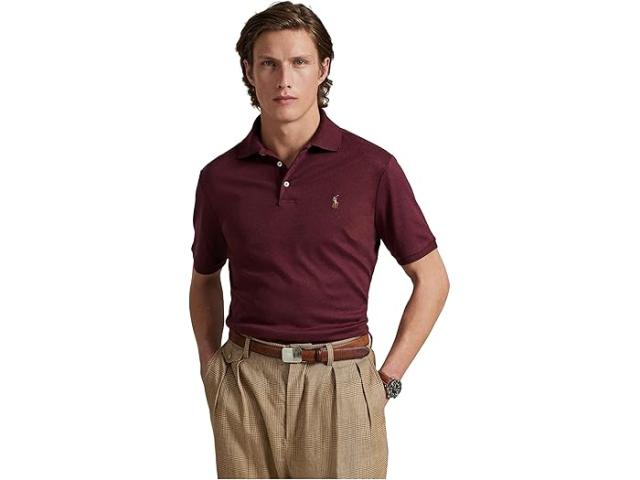 (取寄) ラルフローレン メンズ クラシック フィット ソフト コットン ポロ シャツ Polo Ralph Lauren men Classic Fit Soft Cotton Polo Shirt Spring Wine Heather