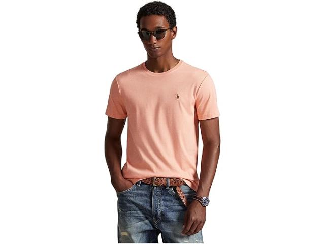 (取寄) ラルフローレン メンズ カスタム スリム フィット ソフト コットン T-シャツ Polo Ralph Lauren men Custom Slim Fit Soft Cotton T-Shirt Soft Orange Heather