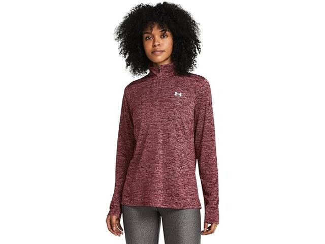 (取寄) アンダーアーマー レディース テック 1/4 ジップ ツイスト Under Armour women Under Armour Tech 1/4 Zip Twist Cardinal/White