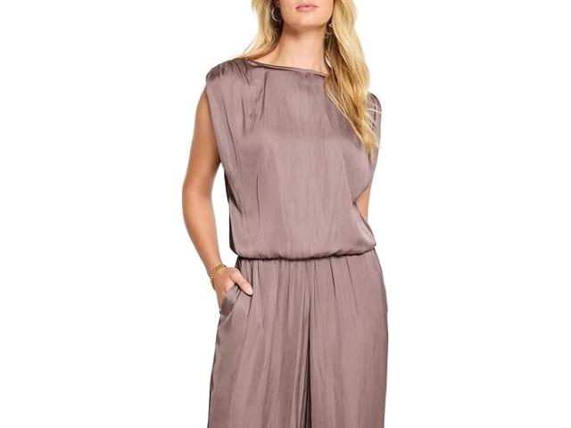 (取寄) ニックゾー レディース グロッシー シーン ルーシュド ショルダー ウーブン トップ NIC+ZOE women Glossy Sheen Ruched Shoulder Woven Top Cocoa