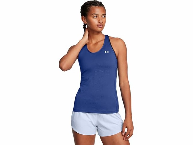 (取寄) アンダーアーマー レディース Ua ヒートギア アーマー レーザー タンク Under Armour women Under Armour UA HeatGear Armour Racer Tank Tech Blue/Whiteの通販はブラウス