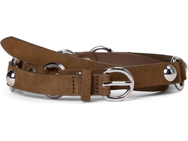 (取寄) メイドウェル レディース スエード ラージ スタッズ ベルト Madewell women Suede Large Stud Belt Dried Acorn