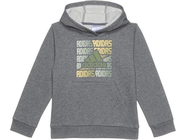 (取寄) アディダス キッズ ボーイズ ブランド グラフィック ヘザー フリース (トドラー/リトル キッド) adidas Kids boys adidas Kids Brand Graphic Heather Fleece (Toddler/Little Kid) Charcoal Grey Heatherの通販は 10,020円