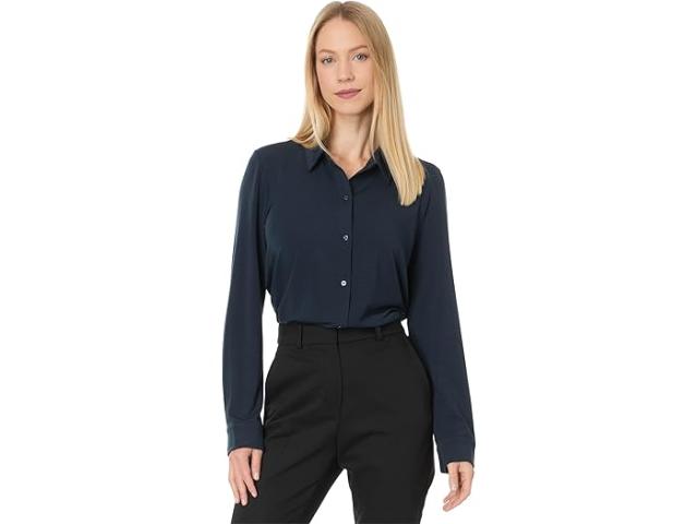 (取寄) アイリーン フィッシャー レディース クラシック カラー スリム シャツ Eileen Fisher women Eileen Fisher Classic Collar Slim Shirt Deep Adriaticの通販は 24,563円