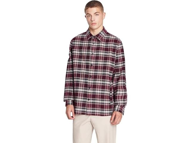 (取寄) アルマーニエクスチェンジ メンズ AX プレイド ウーブン Armani Exchange men Armani Exchange AX Plaid Woven Red Herringbone Checkの通販は