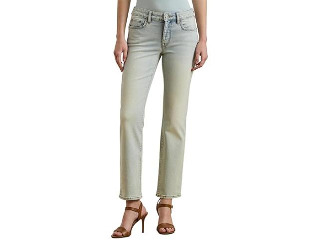 (取寄) ローレン ラルフローレン レディース ミッドライズ ストレート アンクル ジーンズ Lauren Ralph Lauren women Mid-Rise Straight Ankle Jeans Stella Wash