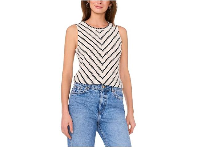 (取寄) ヴィンスカムート レディース スリーブレス トップ ウィズ CF シーム Vince Camuto women Sleeveless Top With Cf Seam New Ivory