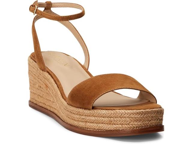 (取寄) ローレン ラルフローレン レディース レオナ スエード エスパドリーユ Lauren Ralph Lauren women Leona Suede Espadrille Whiskey