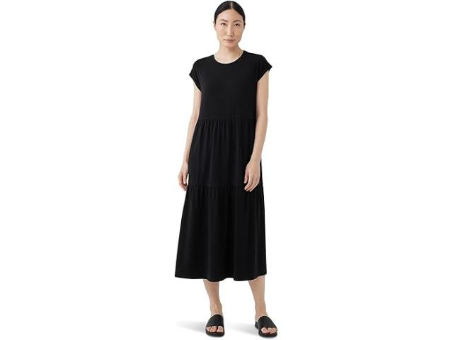 (取寄) アイリーン フィッシャー レディース フルレングス ドロップ ショルダー ドレス Eileen Fisher women Eileen Fisher Full-Length Drop Shoulder Dress Blackの通販は