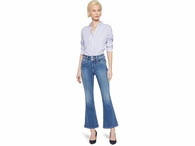 (取寄) エヌワイディージェイ レディース ハイライズ アヴァ フレア パネル ウエストバンド イン ラブシック NYDJ women High-Rise Ava Flare Panel Waistband in Lovesick Lovesickの通販は
