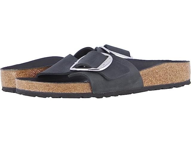 (取寄) ビルケンシュトック レディース マドリッド ビッグ バックル - オイルド レザー Birkenstock women Birkenstock Madrid Big Buckle - Oiled Leather Black Leatherの通販は