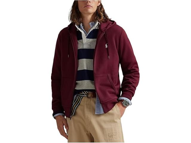 (取寄) ラルフローレン メンズ ダブルニット フルジップ ブーディ Polo Ralph Lauren men Double-Knit Full-Zip Hoodie Classic Wine 1