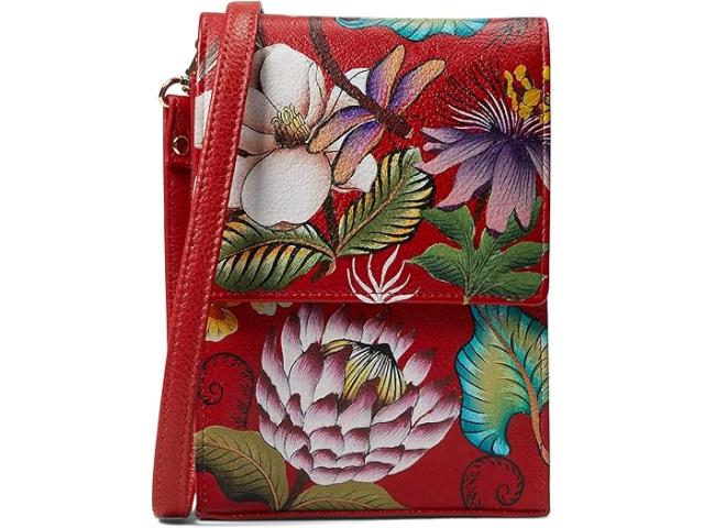 (取寄) アヌシュカ レディース ミニ スリング オーガナザー 412 Anuschka women Mini Sling Organizer 412 Crimson Gardenの通販は