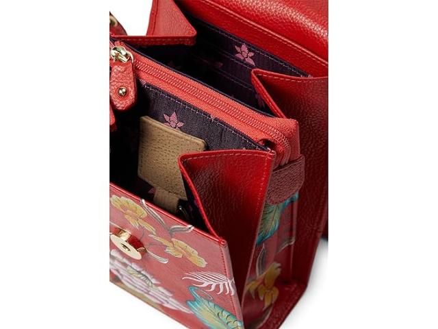 (取寄) アヌシュカ レディース ミニ スリング オーガナザー 412 Anuschka women Mini Sling Organizer 412 Crimson Garden 取寄) アヌシュカ レディース ミニ スリング オーガナザー 412