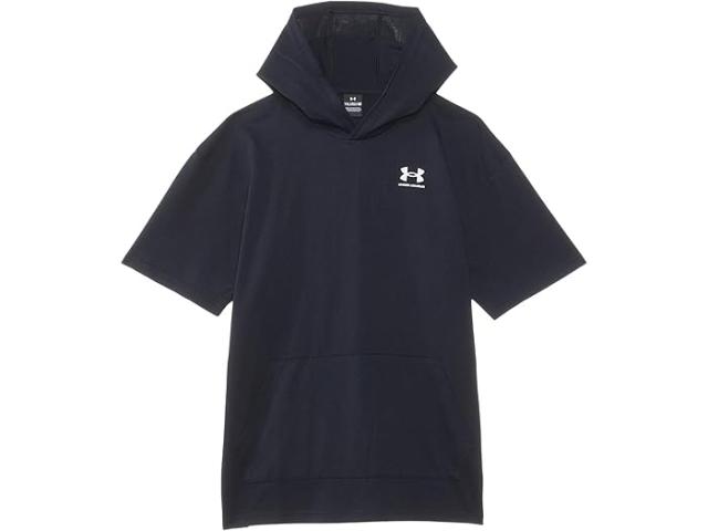 (取寄) アンダーアーマー キッズ ボーイズ ライバル ティー ショート スリーブ ブーディ (ビッグ キッド) Under Armour Kids boys Rival Tee Short Sleeve Hoodie (Big Kid) Black/Whiteの通販は 11,260円