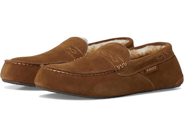 (取寄) アリアット メンズ クレイトン モカシン スリッパ Ariat men Clayton Moccasin Slipper Tan