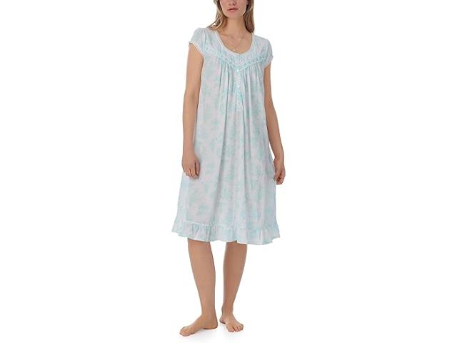 (取寄) アイリーン ウエスト レディース コットン モーダル キャップ スリーブ ワルツ ガウン Eileen West women Eileen West Cotton Modal Cap Sleeve Waltz Gown White Ground Floralの通販は