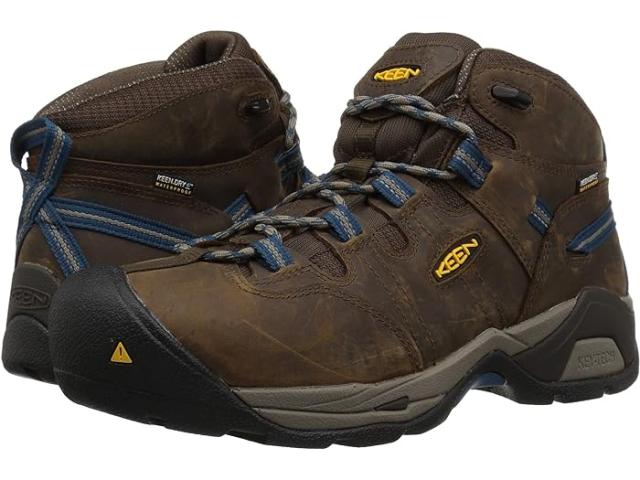 (取寄) キーン ユーティリティ メンズ デトロイト Xt ミッド スティール トゥ ウォータープルーフ KEEN Utility men KEEN Utility Detroit XT Mid Steel Toe Waterproof Cascade Brown/Orion Blueの通販は 56,030円