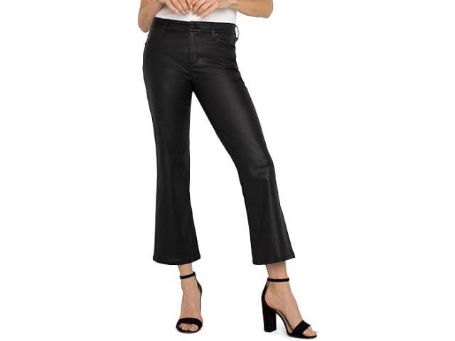 (取寄) リバプールロサンゼルス レディース ハンナ クロップド フレア ミッド ライズ コーテッド ブラック デニム イン コーテッド ブラック Liverpool Los Angeles women Liverpool Los Angeles Hannah Cropped Flare Mid Rise Coated Denim in Coated Coatedの通販は