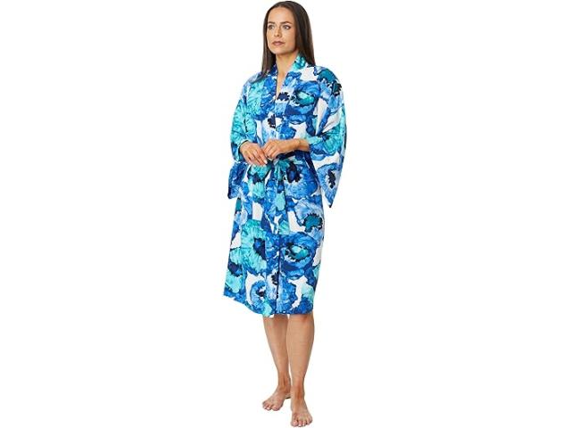 (取寄) ナトリ レディース ポッピー サテン ローブ Natori women Poppy Satin Robe Blue Comboの通販は