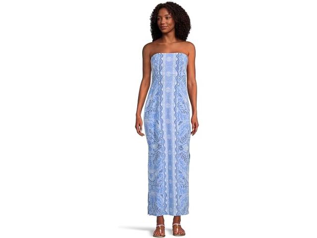 (取寄) リリー ピュリッツァー レディース ノア ストラップレス マキシ ドレス Lilly Pulitzer women Noa Strapless Maxi Dress Jacaranda Blue Knotty And Nice Engineered Knit Maxi