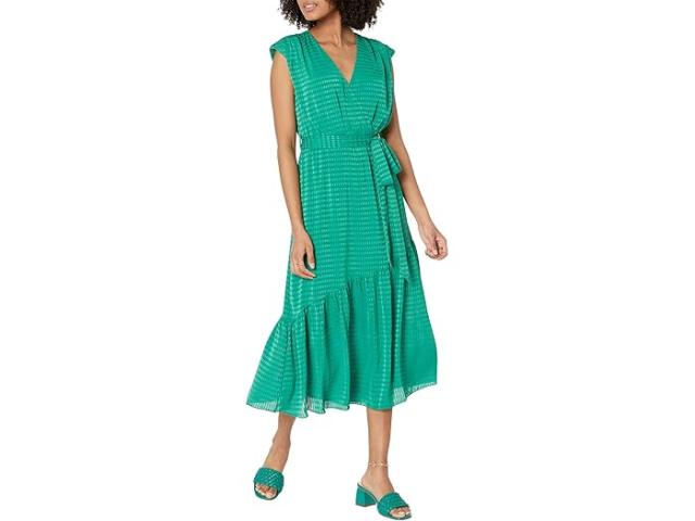 (取寄) リトル ミストレス レディース モック ラップ ミディ ドレス LITTLE MISTRESS women Mock Wrap Midi Dress Green
