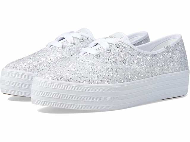 (取寄) ケッズ レディース ポイント レース アップ Keds women Keds Point Lace Up White Glitterの通販は