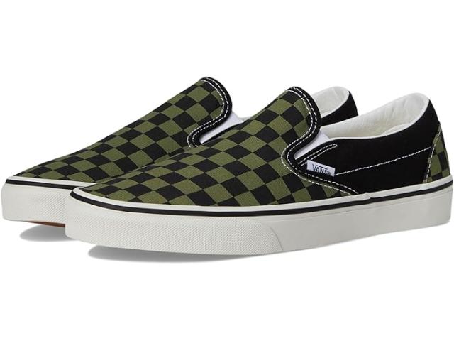 (取寄) バンズ クラシック スリップ オン チェッカーボード Vans Classic Slip On Checkerboard Pop Check Loden Green