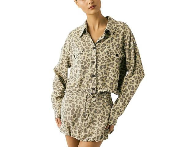 (取寄) ブランクニューヨーク レディース ワイルド ショート ライトウェイト レオパード シャツ ジャケット Blank NYC women Wild Short Lightweight Leopard Shirt Jacket Multicolor