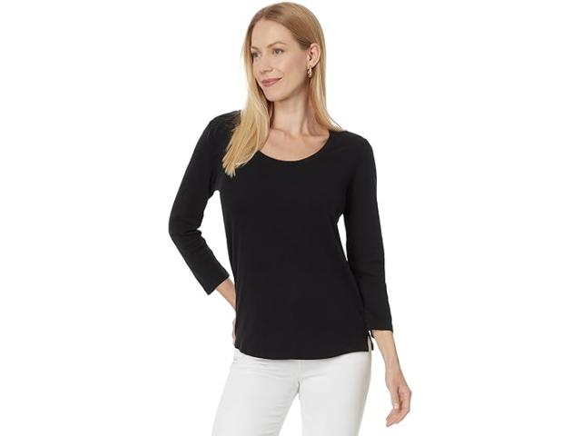 (取寄) トミーバハマ レディース アシュビー アイルズ リブ 3/4 スリーブ スクープ  Bahama women  Bahama Ashby Isles Rib 3/4 Sleeve Scoop Black