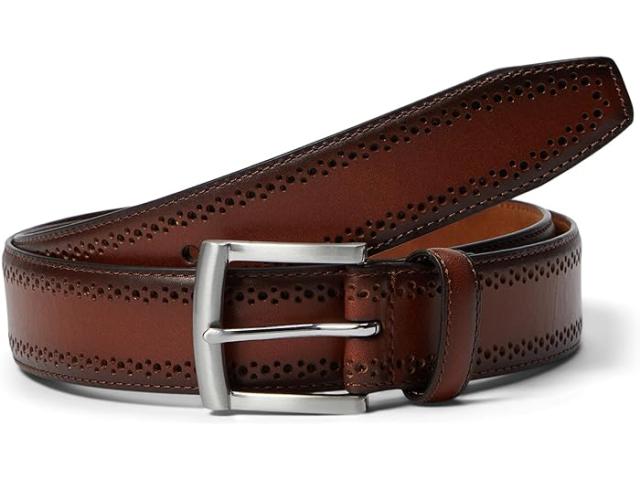 (取寄) ジョンストン&マーフィー メンズ パーフェド エッジ ベルト Johnston & Murphy men Johnston & Murphy Perfed Edge Belt Cognac