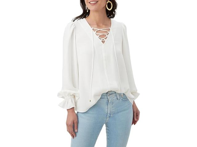 (取寄) トリーナターク レディース ザハラ トップ Trina Turk women Zahara Top Whitewash