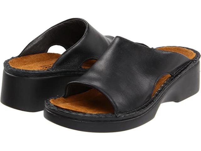 (取寄) ナオト レディース ローマ Naot women  Rome Black Matte Leather