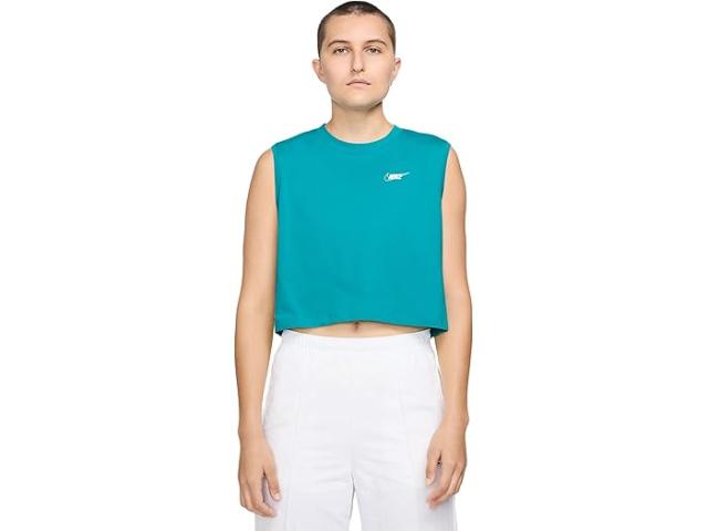 (取寄) ナイキ レディース スポーツウェア クラブ スリーブレス クロップド グラフィック T-シャツ Nike women Sportswear Club Sleeveless Cropped Graphic T-shirt Dusty Cactus