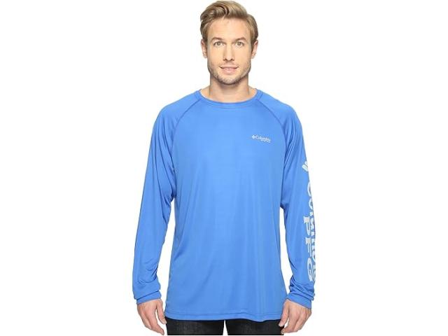 (取寄) コロンビア メンズ ターミナル タックル L/S シャツ Columbia men Columbia Terminal Tackle L/S Shirt Vivid Blue/Cool Grey Logo